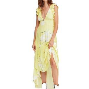 Free people floral flutter sleeve maxi dress, 0